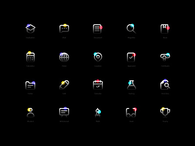 Education modern line gradient icon set free vector book calculator chat document education flat free graduation icon line magnifier minimal modern presentation rabbector school science trophy ui icon web icon