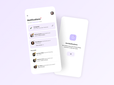 Maratón UI - Notifications app daily dailyui design graphic design ui uidesign