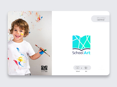 SchoolArt LOGO art art logo art scholl book art logo logo design school school art school logo