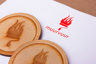 Muurvuur Stationery branding design logo stationery