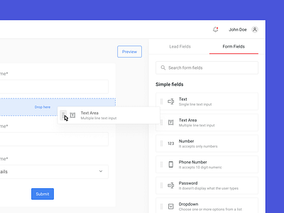 Form Builder - Dashboard app ui dashboard design ui ui design ui ux web