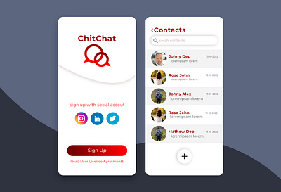 ChiChat App UI/UX Design design logo ui