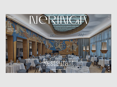 Neringa Hotel - Restaurant animation design development interaction landing minimal outer outer studio scroll studio ui ux web web design website website design