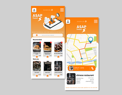 ASAP food delivery app concept app deliveryapp design ui uiux ux