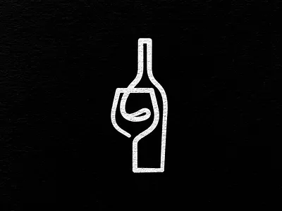 A minimalistic approach to a logo design for a wine bar.
