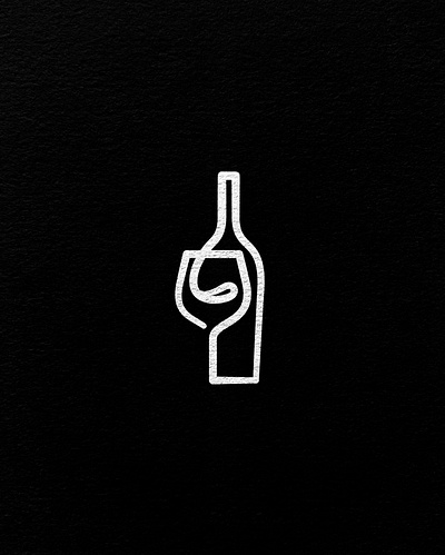 A minimalistic approach to a logo design for a wine bar.