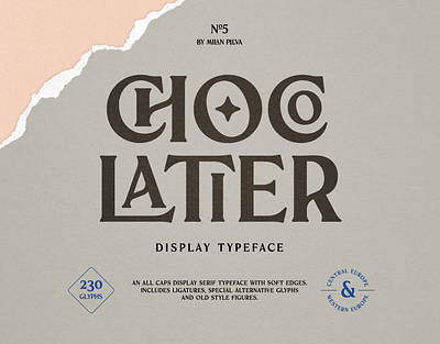 Chocolatier Typeface bold cacao chocolate classy design display elegant font lettering modern rounded serif soft typeface typography