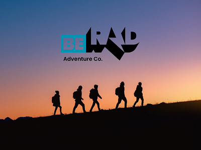 Be Rad Adventure Co. Branding adventure company adventure instruction adventure safety branding icon logo mountain bike instruction mtb instruction mtb training outdoor brand vector