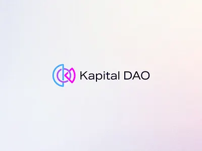 Kapital DAO blue branding capital circle clean colorful gradient letter k lines logo minimal modern monogram pink purple simple symbol