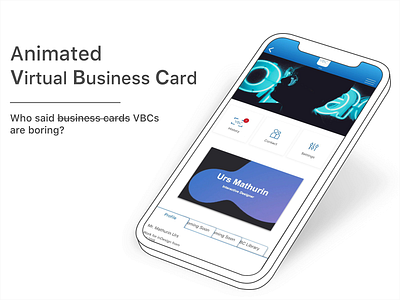 Animated Virtual Business Card! animation application branding flat design gif gif animated graphic design inspiration interaction logo motion graphics ui uiux profile user video