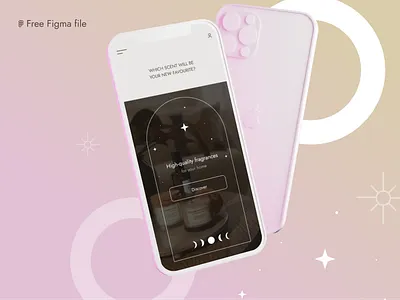 Candles App. Test & Shop freebie app candles decor ecommerce flat gamification home modern question shop simple test ui