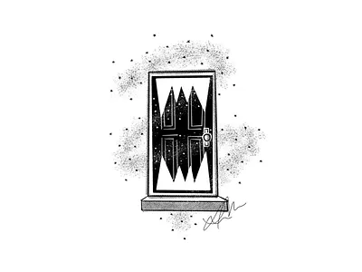 Monster Door digital drawing illustration procreate