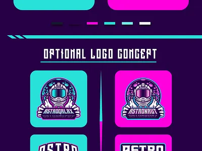 Astronauts Mascot Character Logo astronaut astronauts galaxy illustration moon space twitch ufo