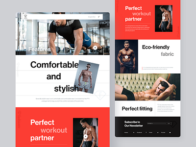 Homepage Design design flat design homepage innerwear landing page menswear ui uiux uiuxdesign undergarments website