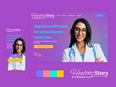 Healthy Stars branding design medical ui ui ux ux