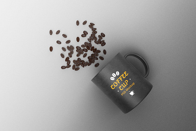 Coffee Mug Cup With Coffee Beans Mockup 3d animation beans branding cup design envato graphic design illustration landing logo mockup motion graphics themeforest typography ui web