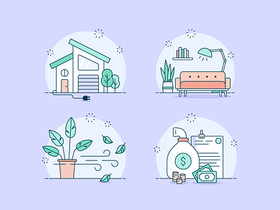 Passive Energy Home Illustrations design digital artwork energy graphic design illustration vector