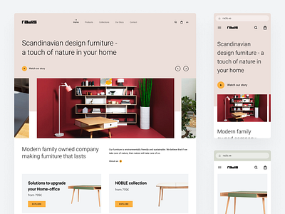 Radis e-commerce site // Responsive mobile responsive scandinavian