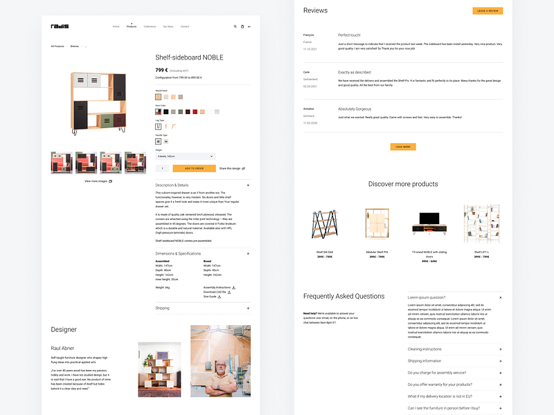 Radis e-commerce site // Product detail configurator customize detail edit editor pastel product single