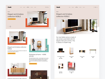 Radis e-commerce site // Collections list & single category collection detail gallery group list pastel single