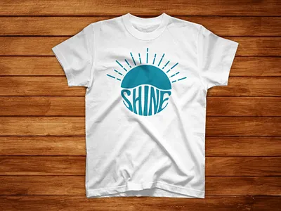 Shine motivational typography t shirt design word