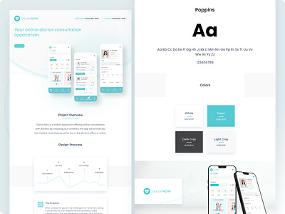 UX/Case Study case study clean concept doctor app figma landing page medical minimal portfolio ui design ux design website white background