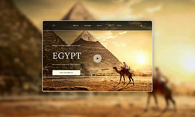 Egypt Travelling 🏜️ animation design graphic design illustration ui ux web webdesign веб