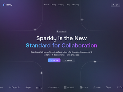 ⚡· Sparky · Landing page · Design concept concept design concept gradient landing page landing ui modern ui ux