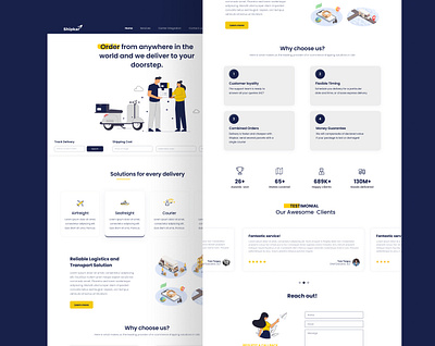 Logistics Website UI Design figma landing page logistics ui design ui ux ux design web design website