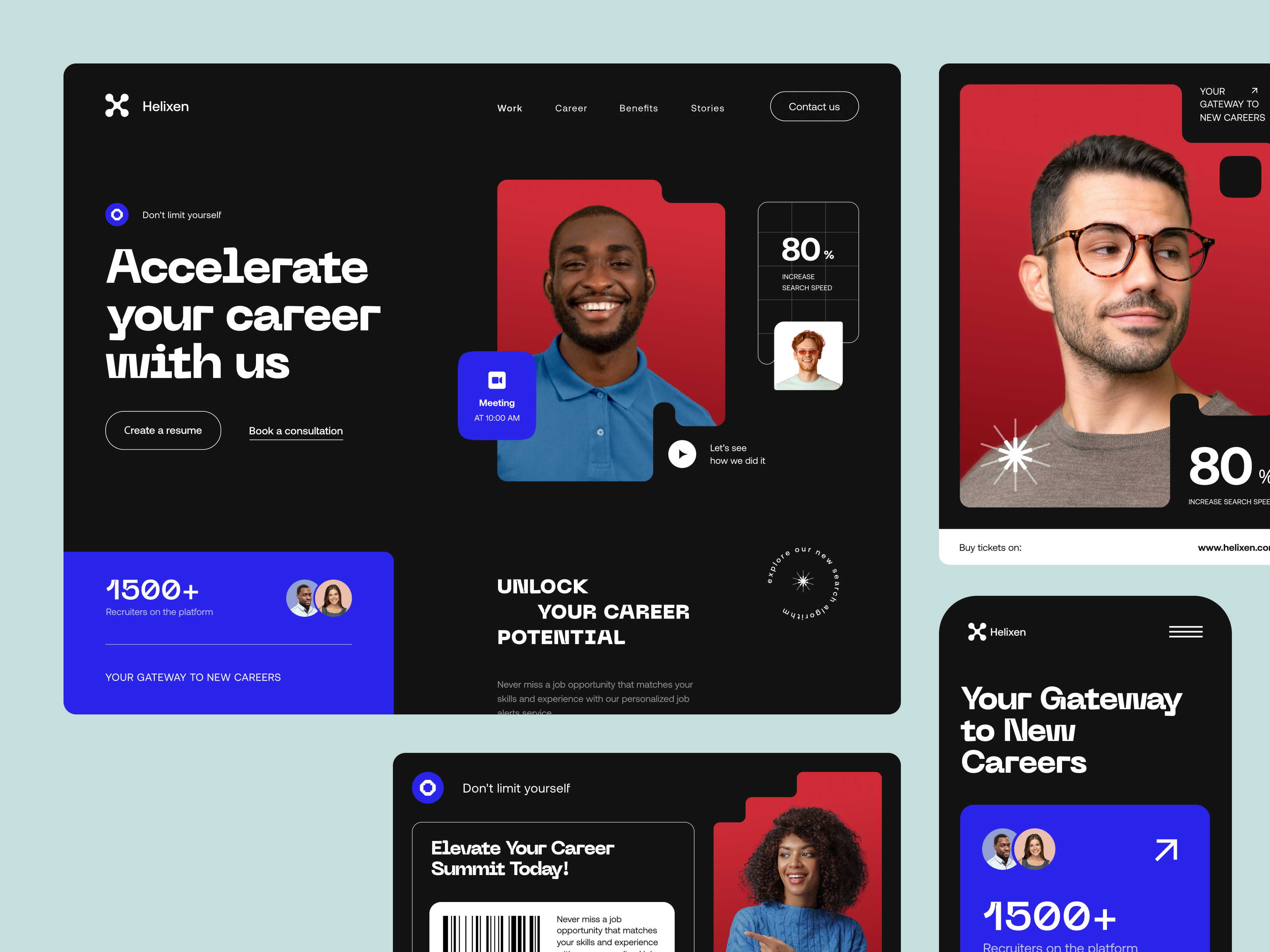 Example of Website for a HR Product ✦ Helixen