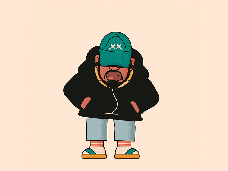 NEW CHAIN animation character characteranimation characterdesign flex hiphop motion graphics motiondesign music rapper trap