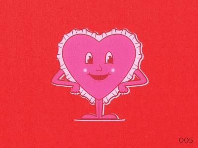 005 Valentine heart illustration mascot valentine