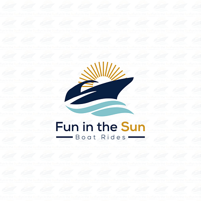 Fun in the sun boat rides logo design 3d brand branding design graphic design illustration illustrator logo logo design logo designer logos