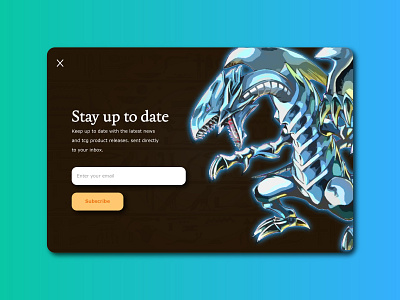 Daily UI #026 - Subscribe branding challenge daily ui design dragon gradient graphic design subscribe tcg trading card ui ux web yugioh