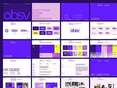 OBSV // Brand Guidelines brand brand guide brand guidelines brand identity branding logo design visual identity