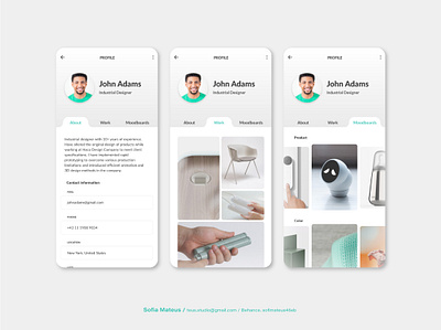 Daily UI #006 - User Profile app app design clean dailyui design ios app job listing job search mobile ui product design profile ui ui ux uiux user user experience user interface ux xd