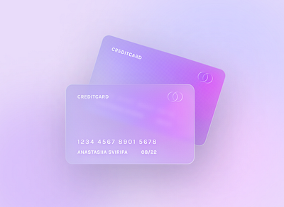 credit cards cards glassmorphism gradient