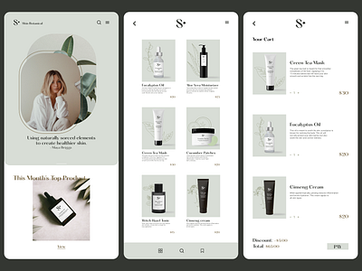 Skin Botanical botanical branding design graphic design illustration logo skin skincare ui ux vector webdesign