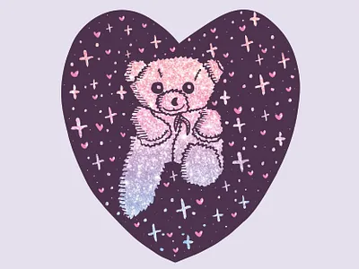 Valentines Day Bear 2d bear clean design drawing flat graphic design graphics hoilday illustration love valentinesday