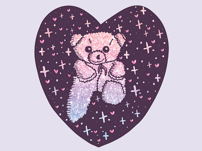Valentines Day Bear 2d bear clean design drawing flat graphic design graphics hoilday illustration love valentinesday