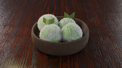 Klepon a Traditional Food Indonesia | 3D Modelling 3d blender3d branding cycles design food illustration indonesia klepon traditional ui