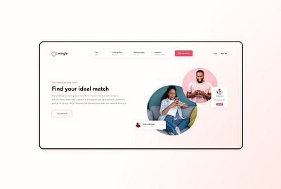 Online Dating Website dailyui design figma landing page online dating ui uidesign ux ux design
