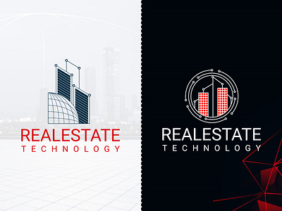 Real Estate Technology Logo 2d 3d app branding building design graphic design icon illustration logo minimal minimalist modern realestate retro tech technology trendy vector vintage