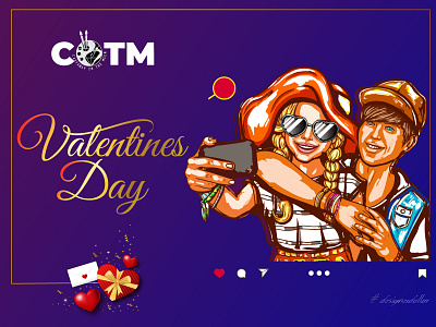 Valentine's Day Special Social Media Post 3d art artist boy branding colors design girl graphic design hug illustration logo love pen tablet respect special typography ui vector woman