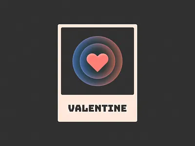 Valentine! brand brand identity branding effect figma glow gradient grain heart icon illustration logo logo design love mark noise paper stamp symbol valentine