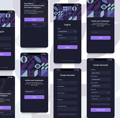 Workspace App app friend invite sign in sign up work workspace