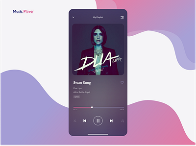 100-day design challenge #009 design musice player ui