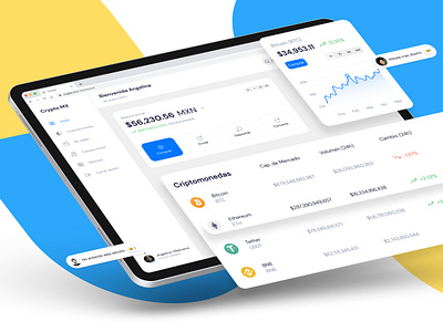 Crypto Dashboard blockchain dashboard crypto crypto app crypto dashboard dashboard figma figma dashboard finance finance app finance dashboard mexico money app money dashboard product design product designer ui ux