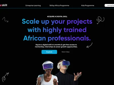 TopSkill Landing Page design landing page school ui