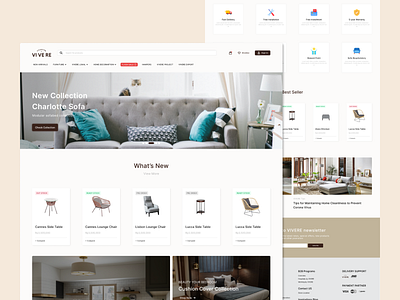 Redesign - VIVERE Collection Website design ui ux weblanding